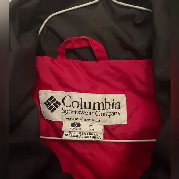 Columbia Gizmo Jacket Coat Shell Full Zip Zipper Black/Red Pocket Women’s Small - Picture 3 of 8